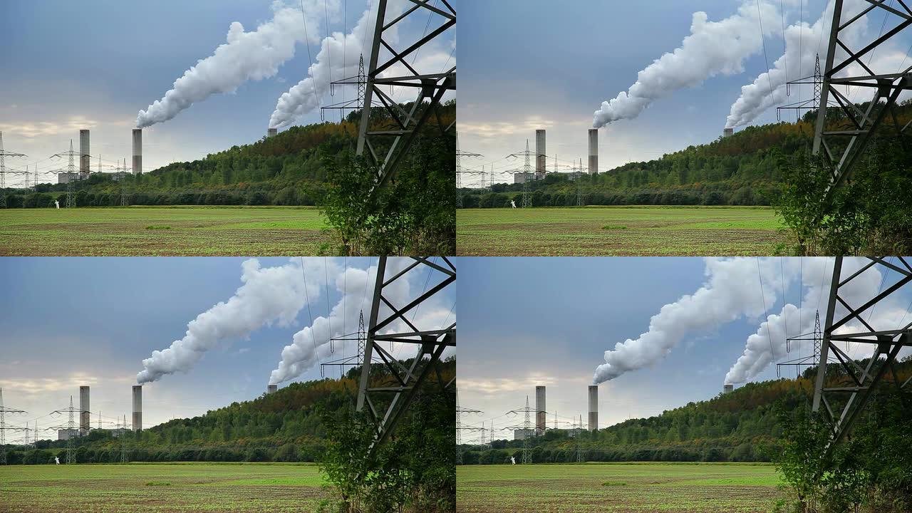 烟雾烟囱污染废气排放变暖化工火电