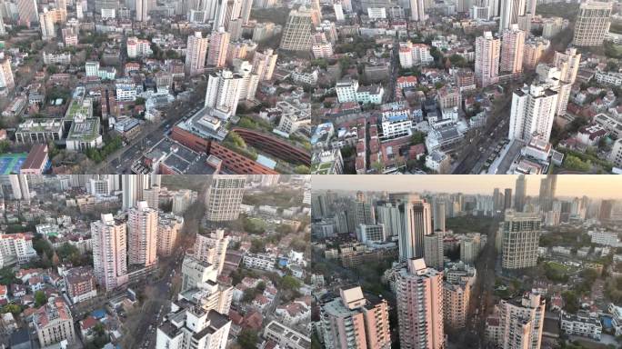 5K原素材-上海徐汇区城市景观，衡山路