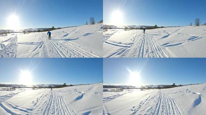 挪威的POV越野滑雪