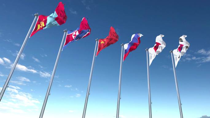 东北亚六国 会议旗帜2