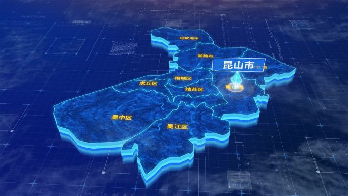 苏州市昆山市蓝色三维科技区位地图