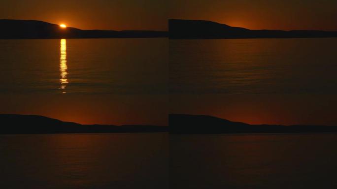高清时间片段：海上日落