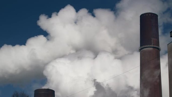 发电厂烟囱污染废气排放变暖化工火电