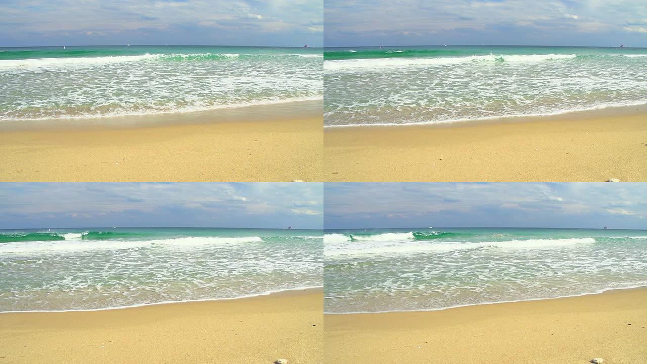 高清超级慢镜头：佛罗里达海岸