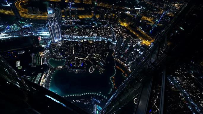 迪拜夜晚壮观的建筑