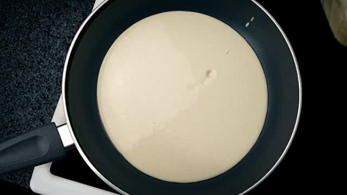 Pan Overhead Shot Pancake Take Pancing