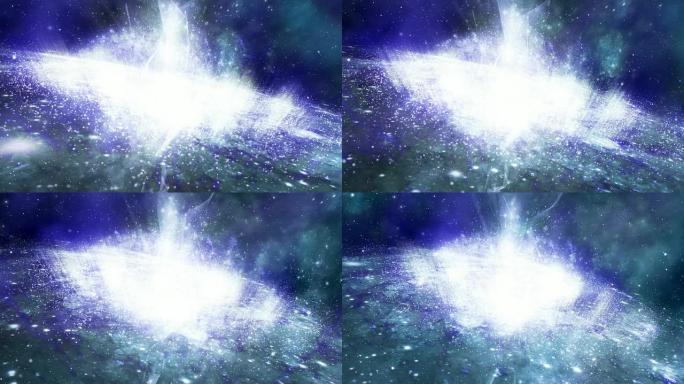 银河系动画科幻或科学背景视频