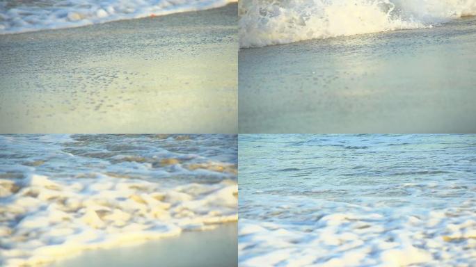 高清超级慢镜头：海浪拍打海岸
