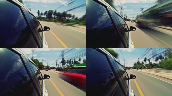 在泰国开车时间流逝。苏梅岛