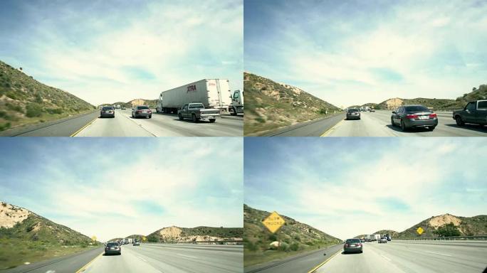 加利福尼亚州州际公路上的POV交通