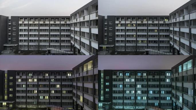 T/L WS ZI网格公寓，从白天到晚上/北京，中国
