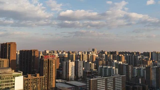 T/L WS HA TD北京居民区城市景观，戏剧性的天空