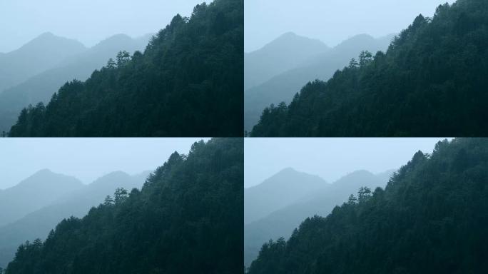 山区大雨夏季汛期雨季山脉山脊山林树木