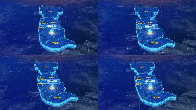 泰州市泰兴市蓝色三维科技区位地图
