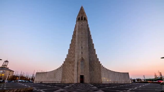 冰岛雷克雅未克的Hallgrimskirkja大教堂