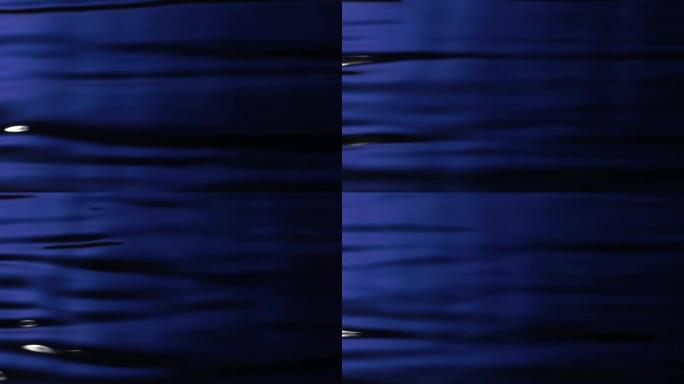 慢动作: 水波图案的蓝色背景。