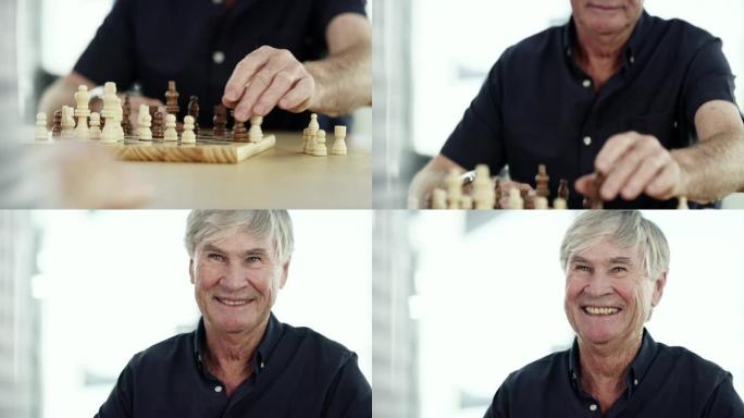 他是一个伟大的国际象棋棋手