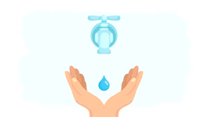 用水龙头动画洗手MG卡通水资源环保