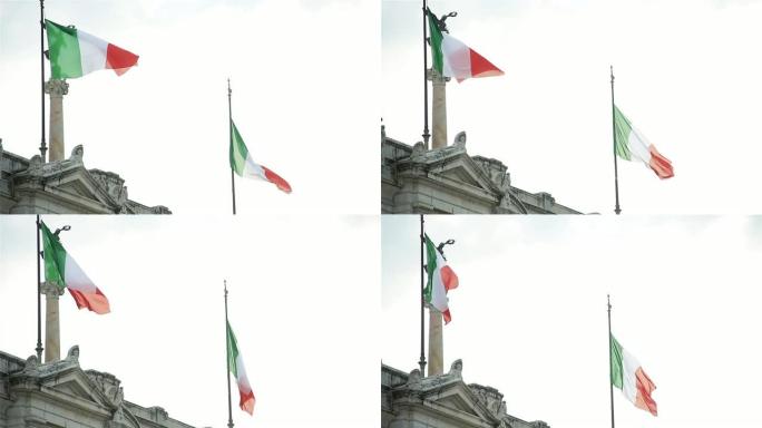 意大利罗马的意大利国旗。