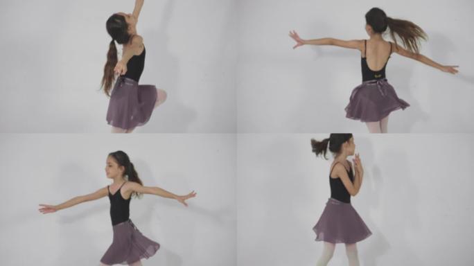 芭蕾舞疗法舞蹈培训外国人小女孩跳舞