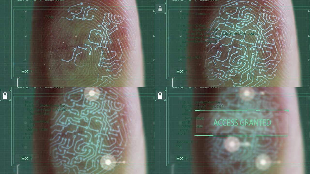 生物指纹扫描仪的未来数字处理。