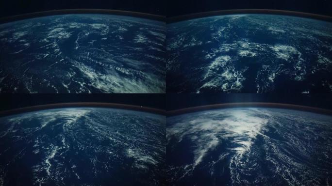 飞越地球。从国际空间站观看。UHD延时。