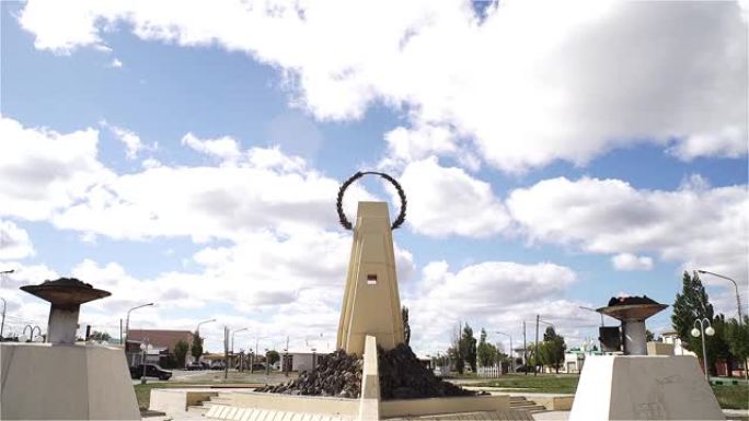 马尔维纳斯岛巨石在里约热内卢加莱戈斯，阿根廷。马岛战争(马岛战争)阵亡将士纪念碑。