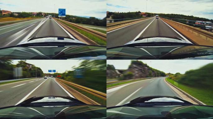 驾驶汽车时间流逝行车记录街拍车载镜头
