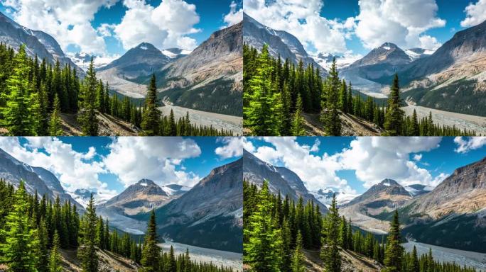 加拿大的山地景观-时间流逝