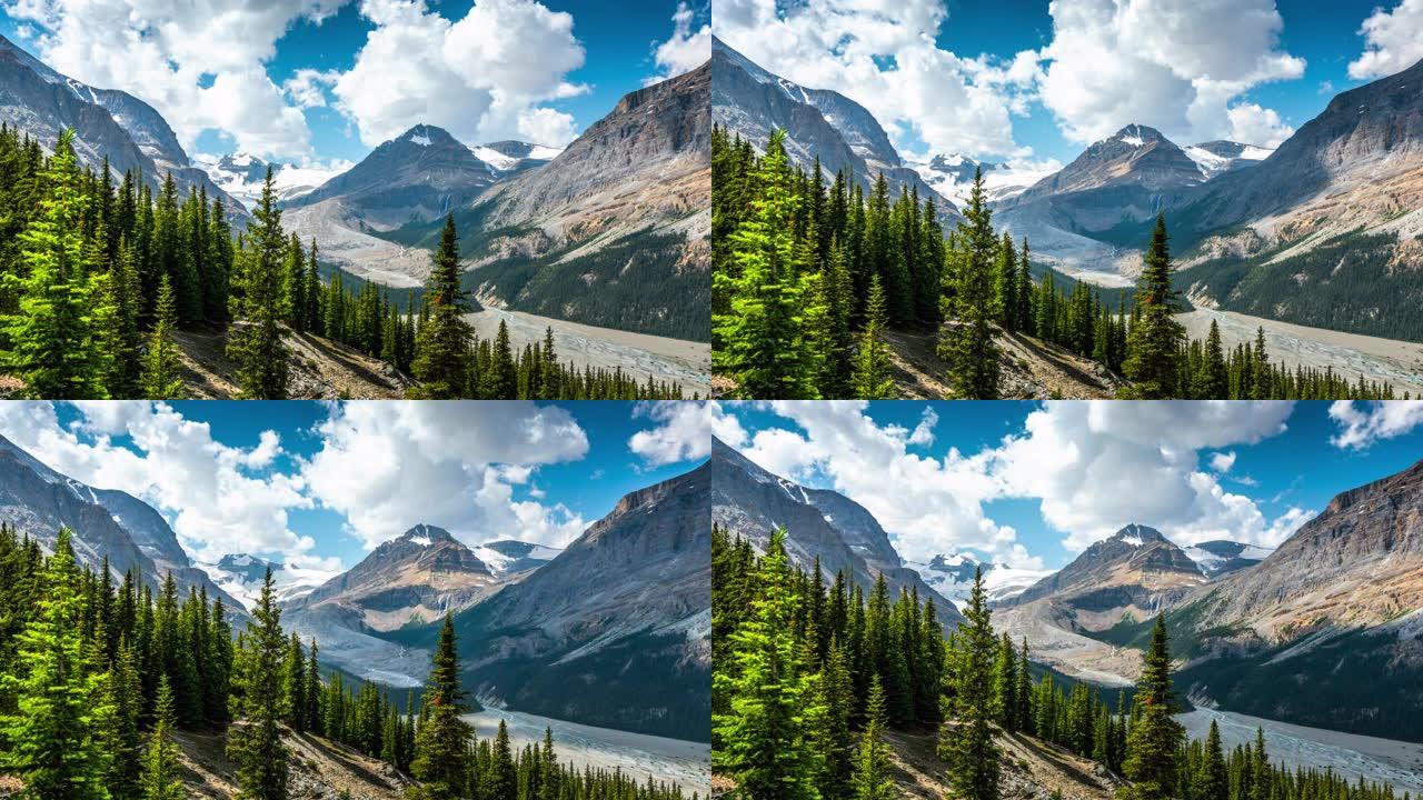 加拿大的山地景观-时间流逝