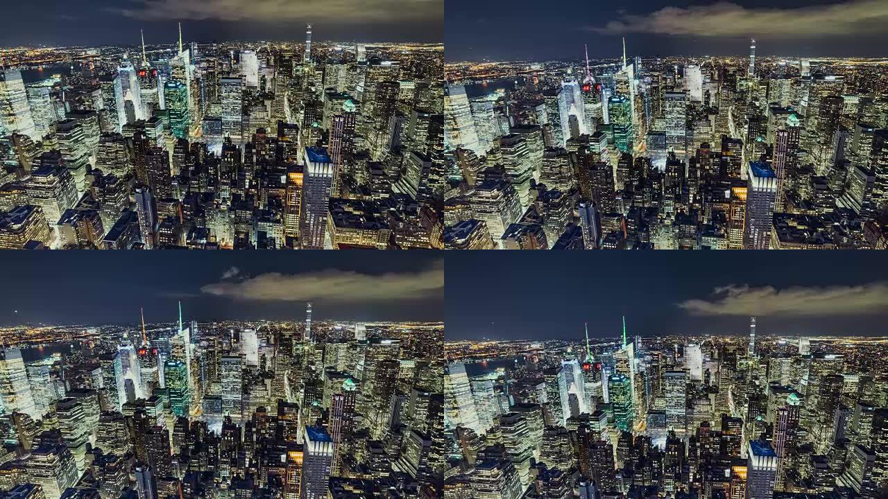 曼哈顿天际线夜景/纽约