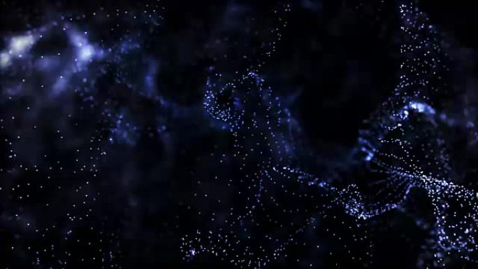 星云，星系，空间线条蓝色滚动跳跃