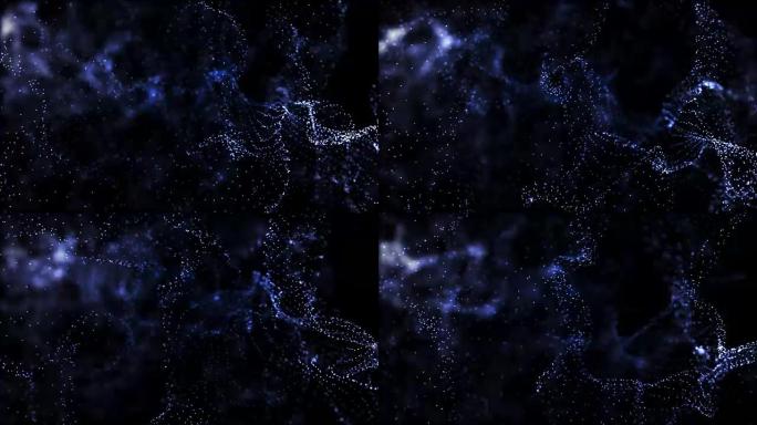 星云，星系，空间线条蓝色滚动跳跃