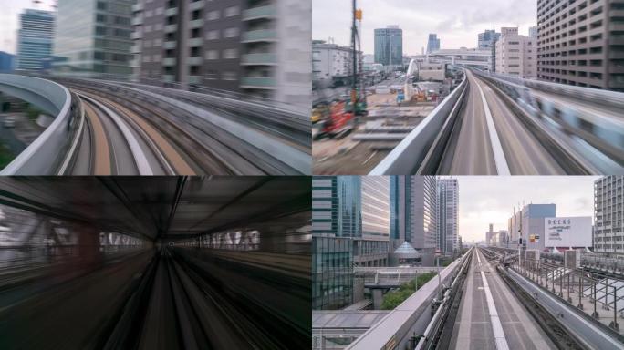 延时: 日本东京的单轨骑行