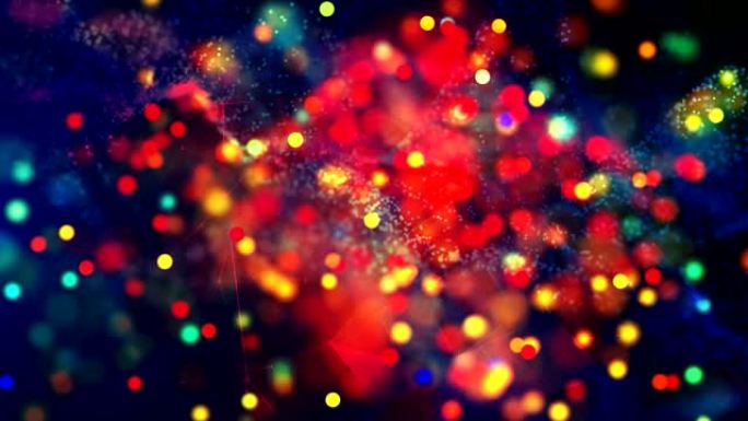 圣诞背景抽象色彩渲染粒子汇聚