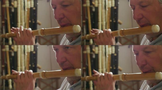 工匠在自己的实验室中专门用手工制成的，用珍贵的木材或象牙制成的甜笛和十字架。