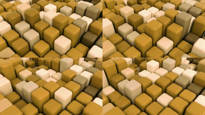 网格中的4k有机位移立方体。