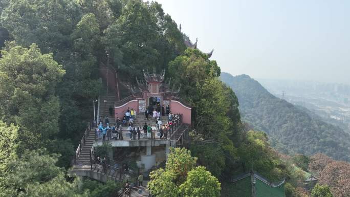 航拍重庆南山老君洞道观