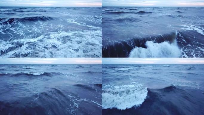 海上海浪，空中拍摄