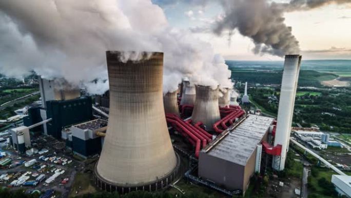 空中: 燃煤电厂环境破坏气候变暖地球危机