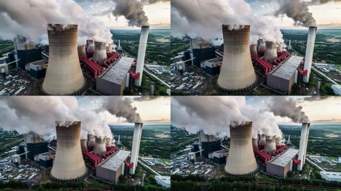 空中: 燃煤电厂环境破坏气候变暖地球危机