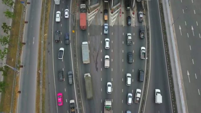鸟瞰图从曼谷开始曼谷交通车流分流城市规划