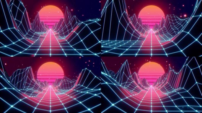 太空中的复古未来主义飞行