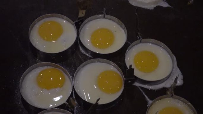 烹饪早餐荷包蛋煎蛋溏心蛋