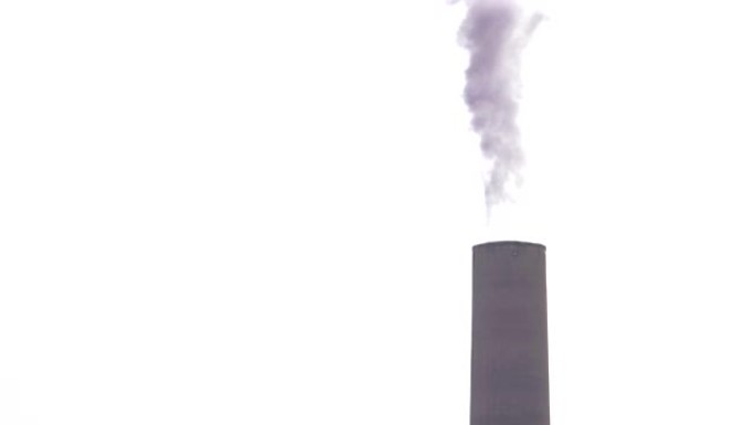 慢动作: 美国亚利桑那州火力发电厂烟囱塔冒烟