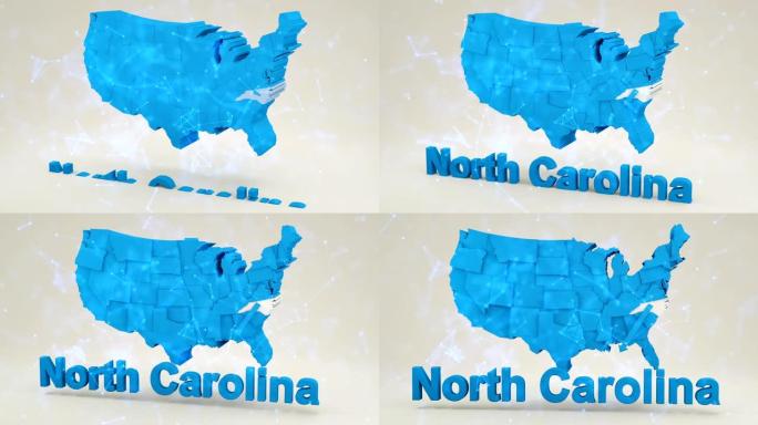 美国北卡罗来纳州美国北卡罗来纳州地图