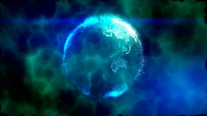 数字地球粒子地球舞台背景led绿色蓝色科