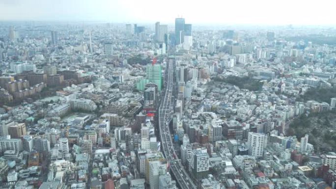 东京天际线从上方东京金融中心cbd城市航