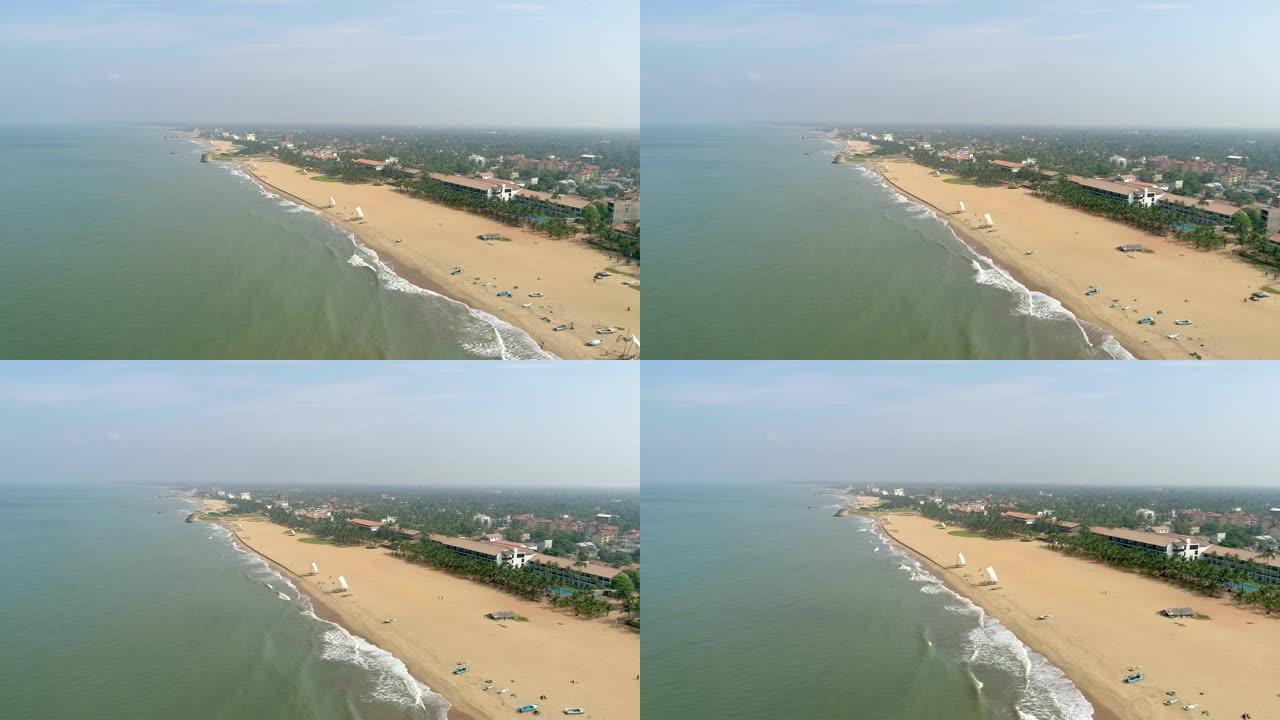 WS Sunny ocean beach海岸线，斯里兰卡