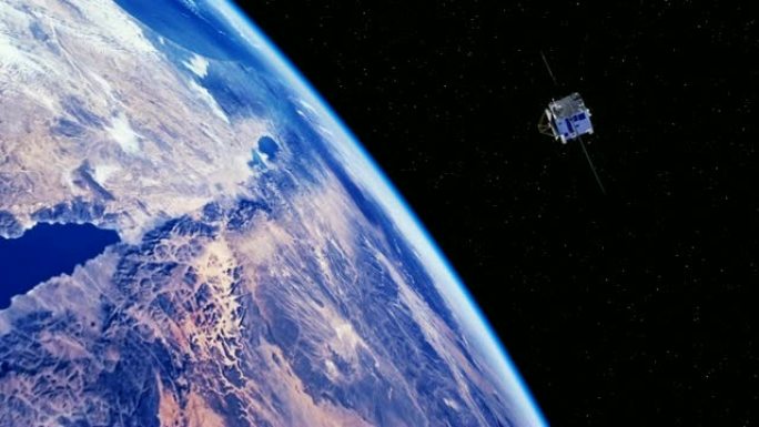 探索地球表面的4K.太空卫星。